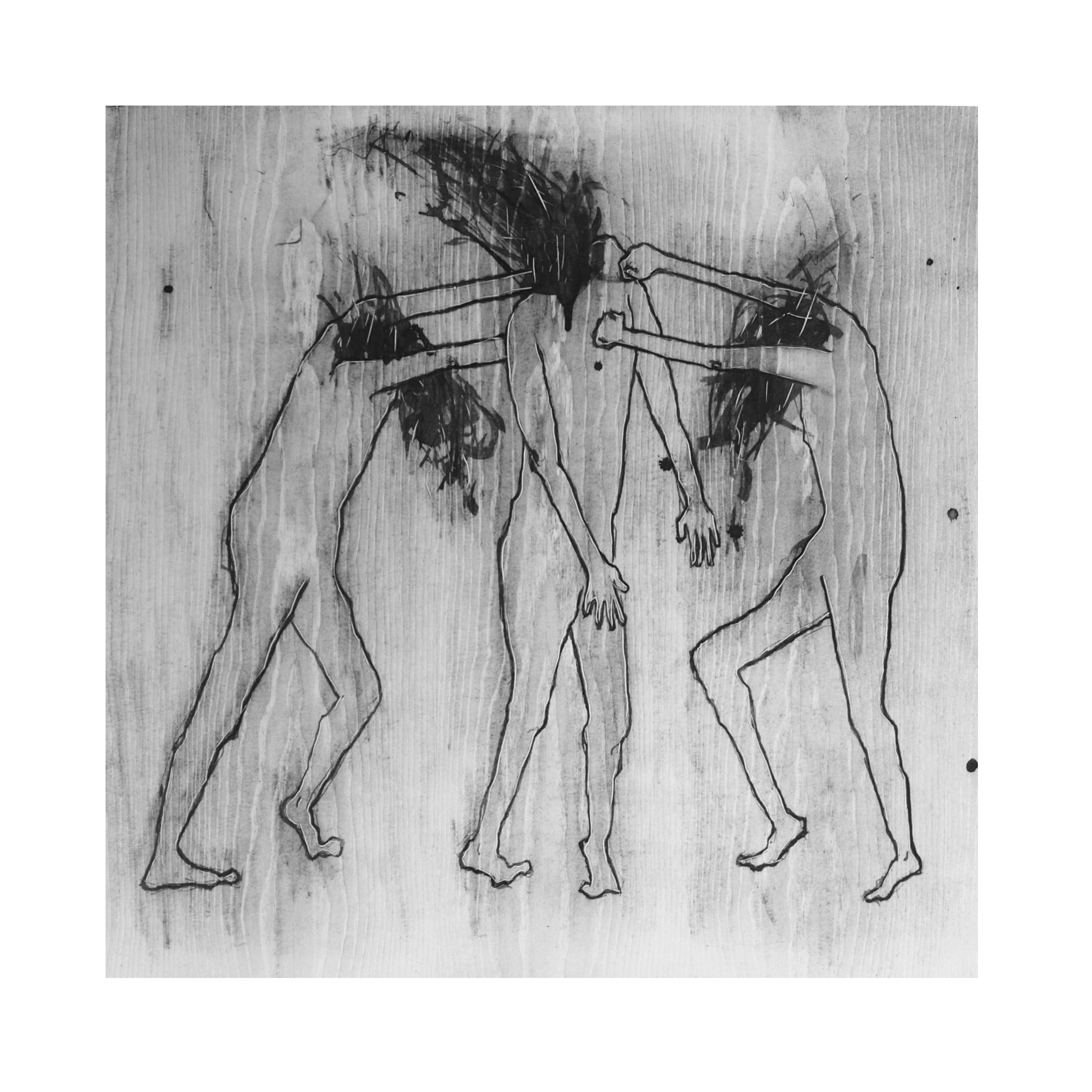 Aporía y mokulitho. 2019. Xilografía, linografía y mokulitho.